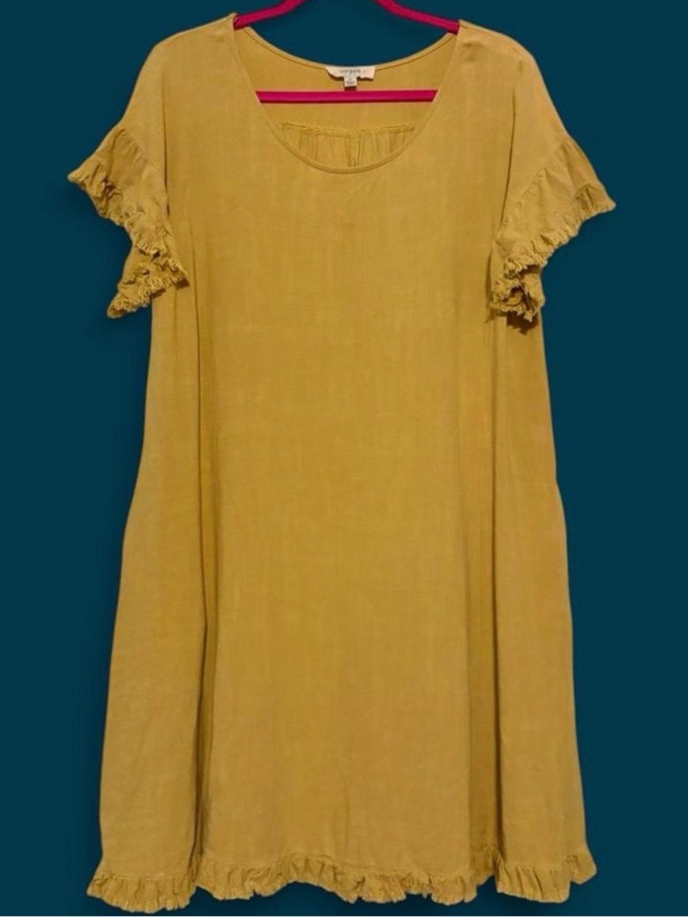 EUC Umgee Muted Mustard Yellow Dress